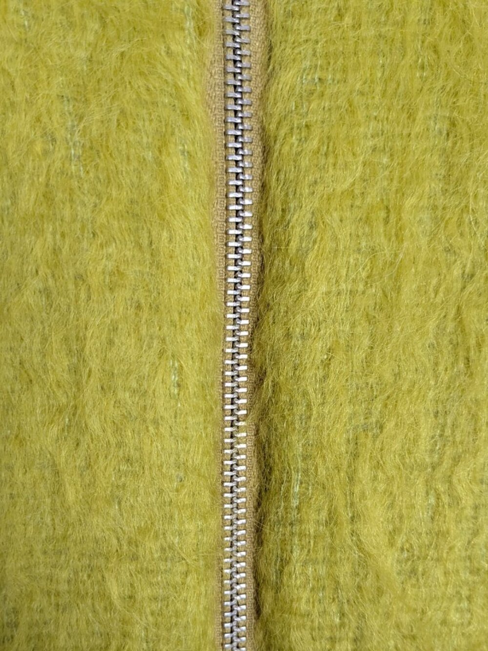 An Original Milly of New York Size 2 Chartreuse Mohair Wool Dress - Picture 5 of 5